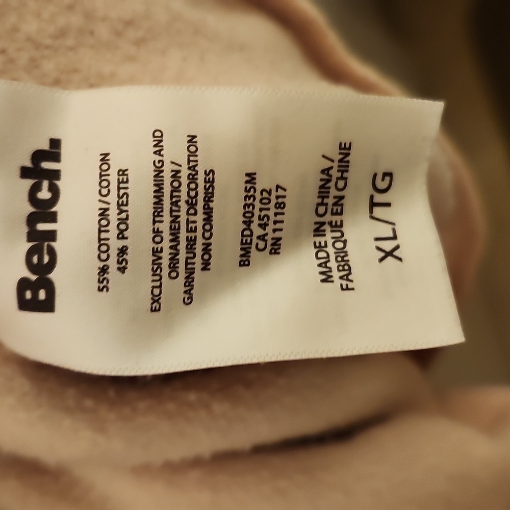 BENCH Light Pink Hooddd Sweatshirt, Size XL, EUC - Picture 5 of 7